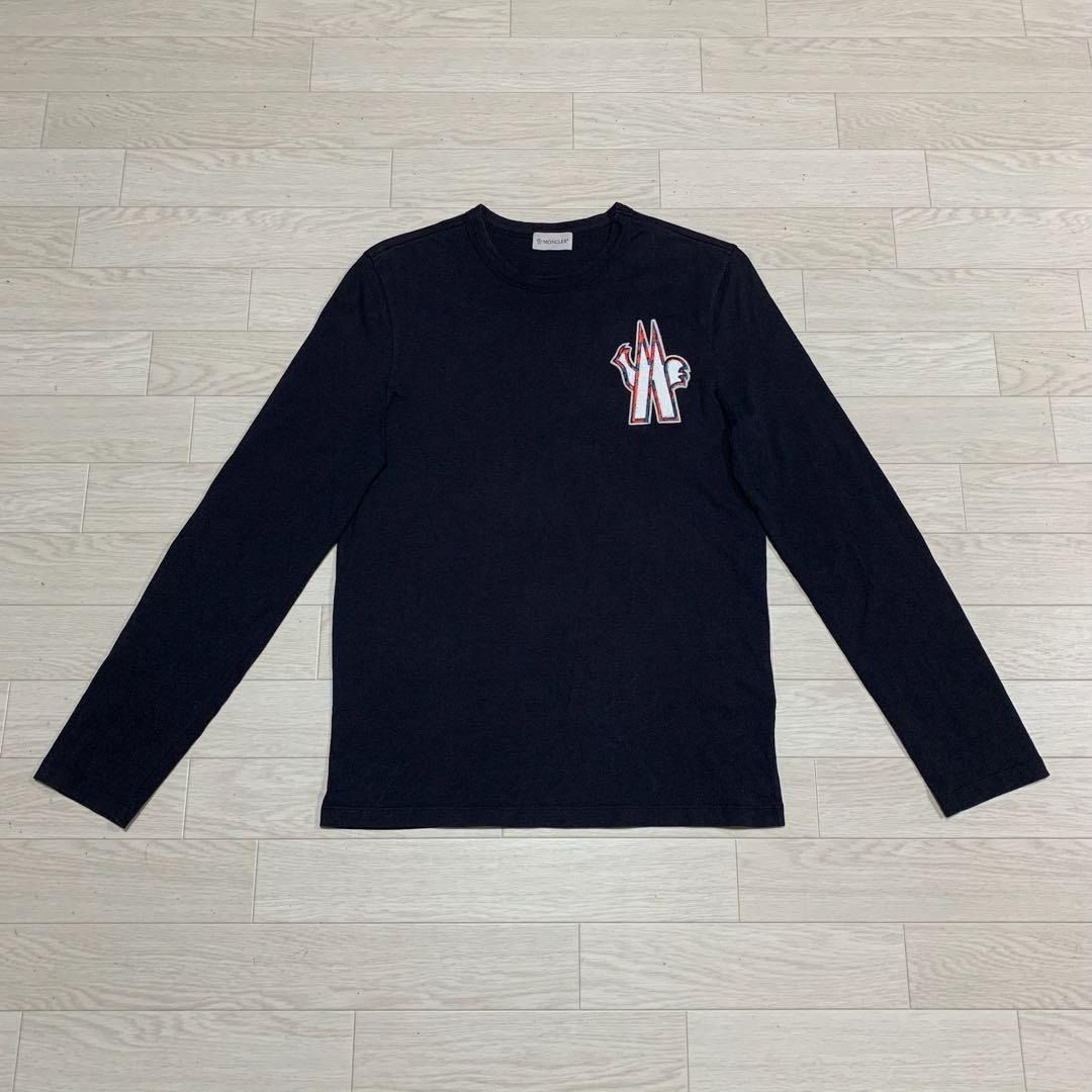MONCLER ロンT 長袖 ネイビー S 国内正規品4S558 - メルカリ