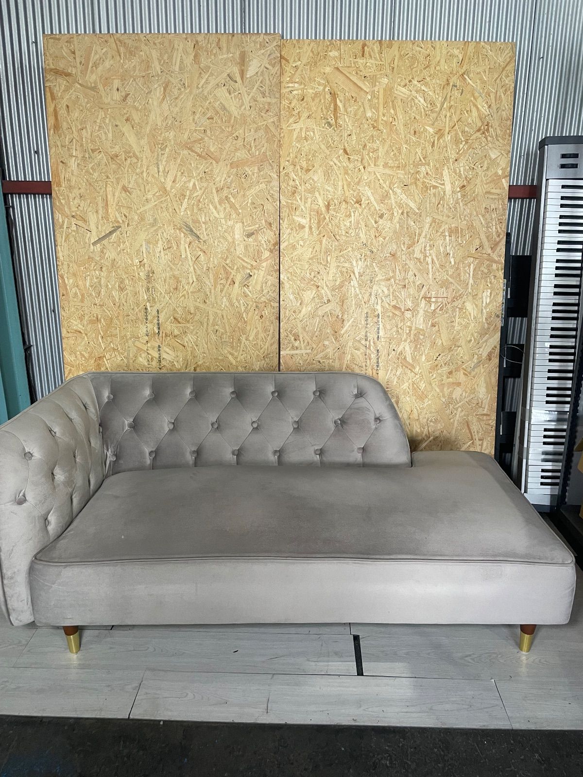 ロウヤ ベルベット調2人掛け