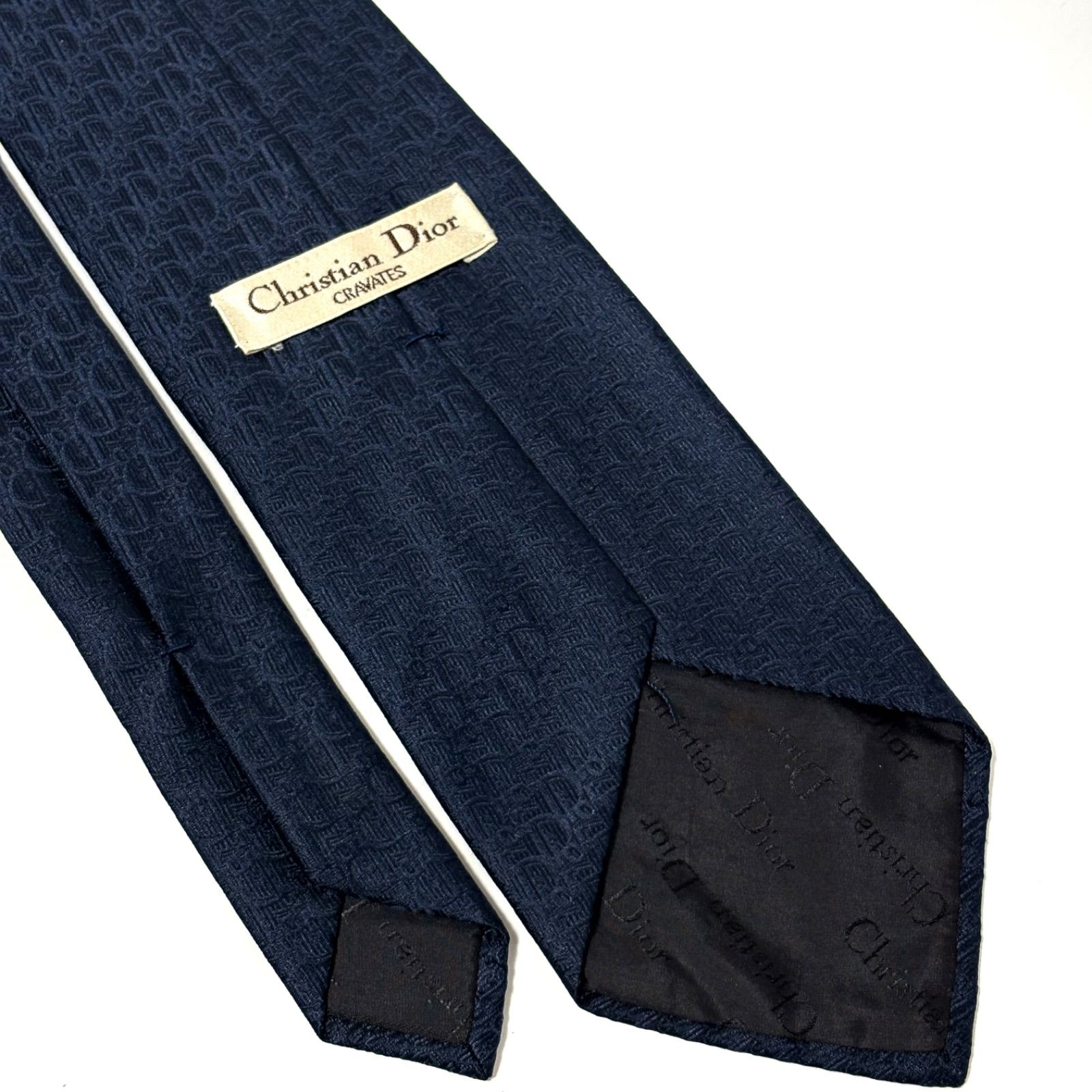 クリスチャンディオール ネクタイ ブランド 光沢 トロッター柄