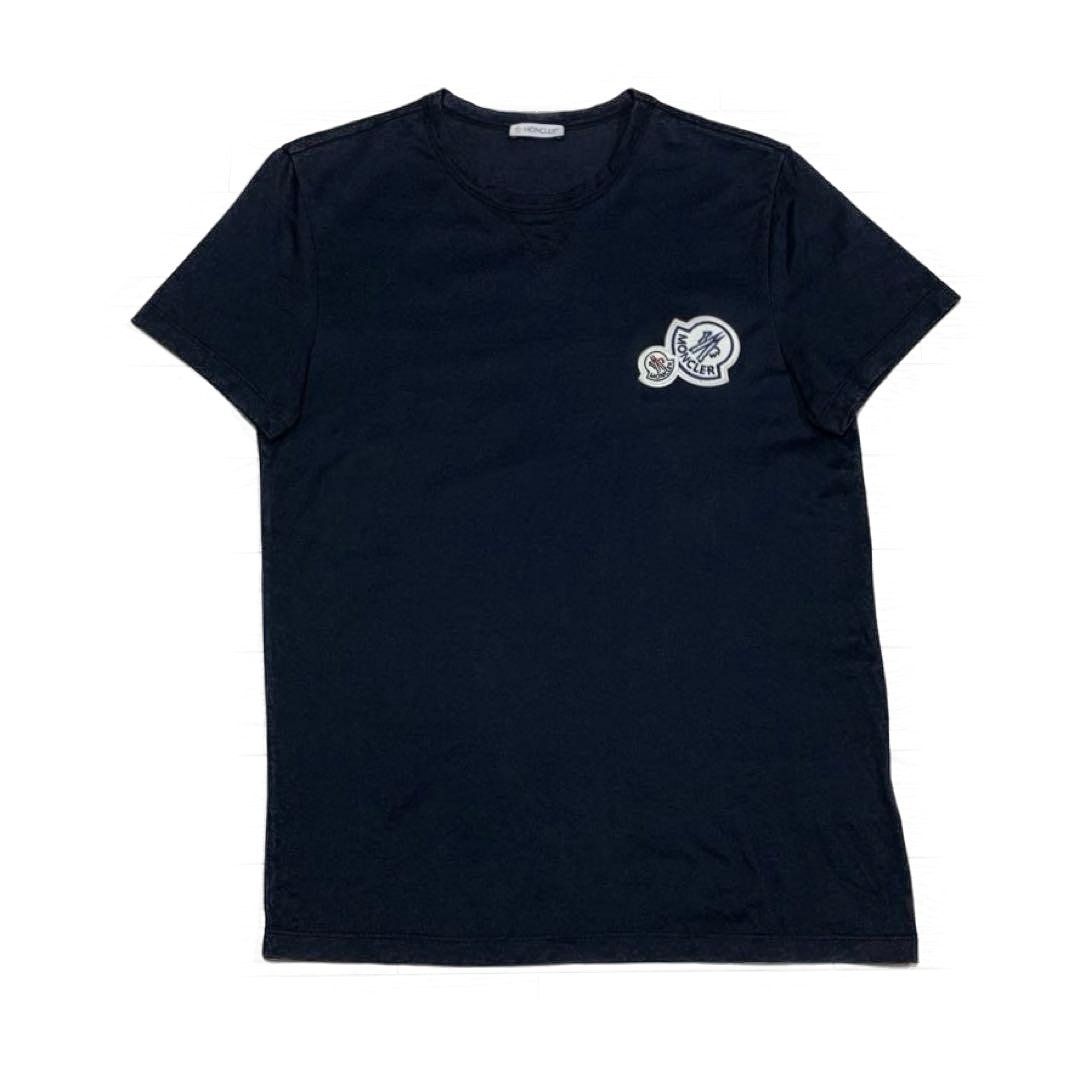 MONCLER Tシャツ ワッペン ブラック S 国内正規品4S562 - メルカリ