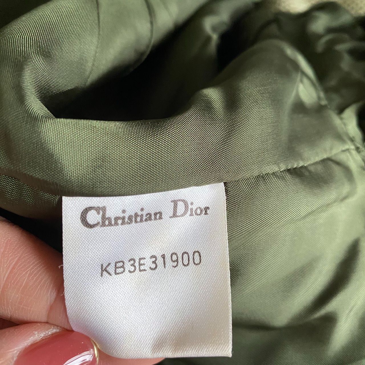 美品 Christian Dior ヴィンテージ ノーカラージャケット グリーン