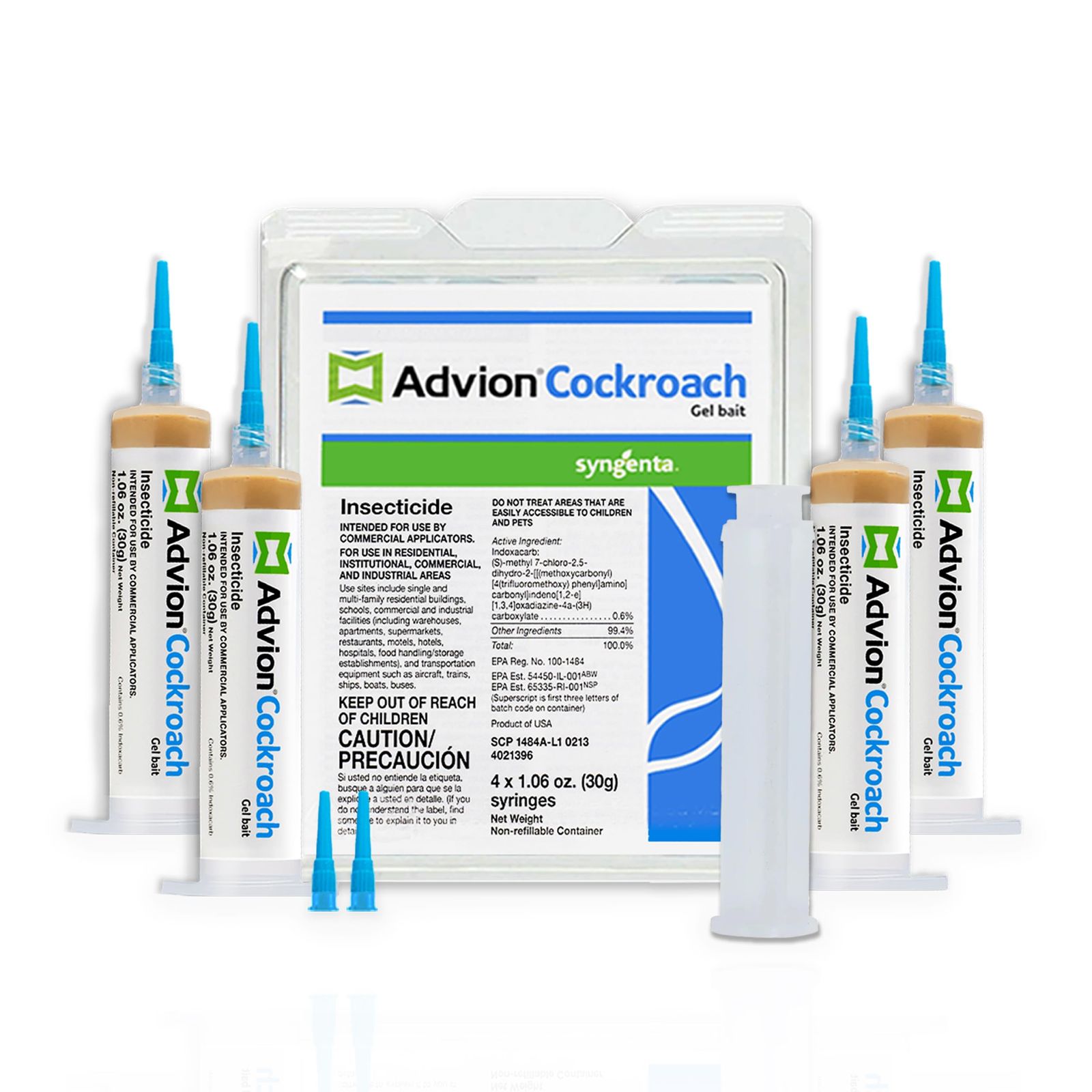Syngenta 383920 Advion Cockroach Gel Bait 4 X 30 Gram Tubes Roach Control, 4 30, Brown