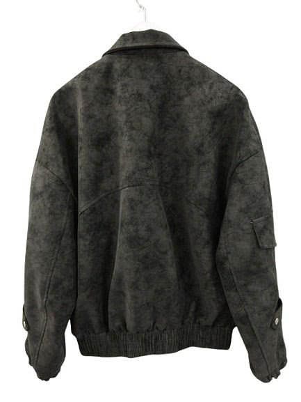ヨロ yolo フェイクレザー ジャケット 短丈 ブルゾン ブラック系 L