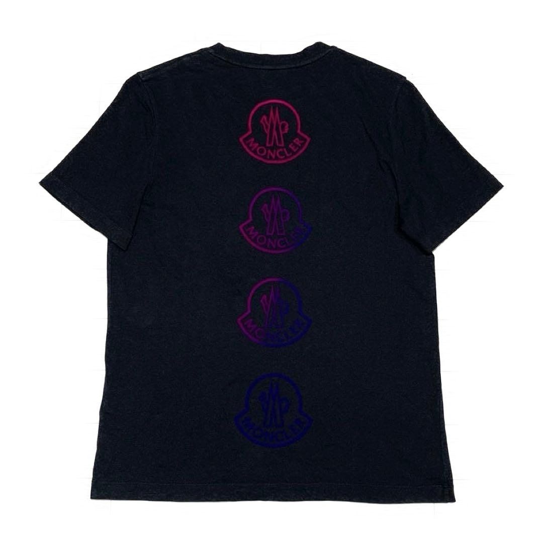 美品MONCLER 【超希少XXL】モンクレール グラデーションロゴ MAGLIA T