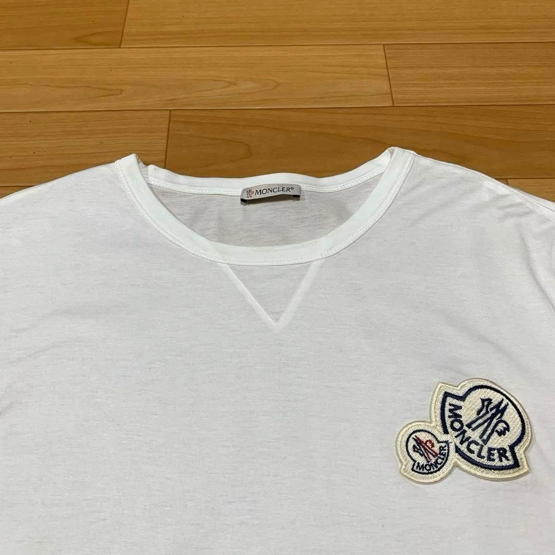 MONCLER Tシャツ M ホワイト 国内正規品4S565 - メルカリ