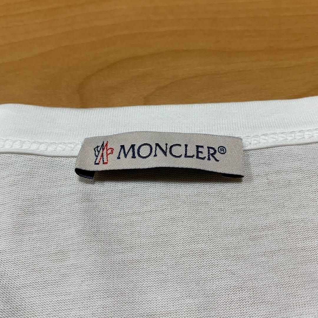 MONCLER Tシャツ M ホワイト 国内正規品4S565 - メルカリ