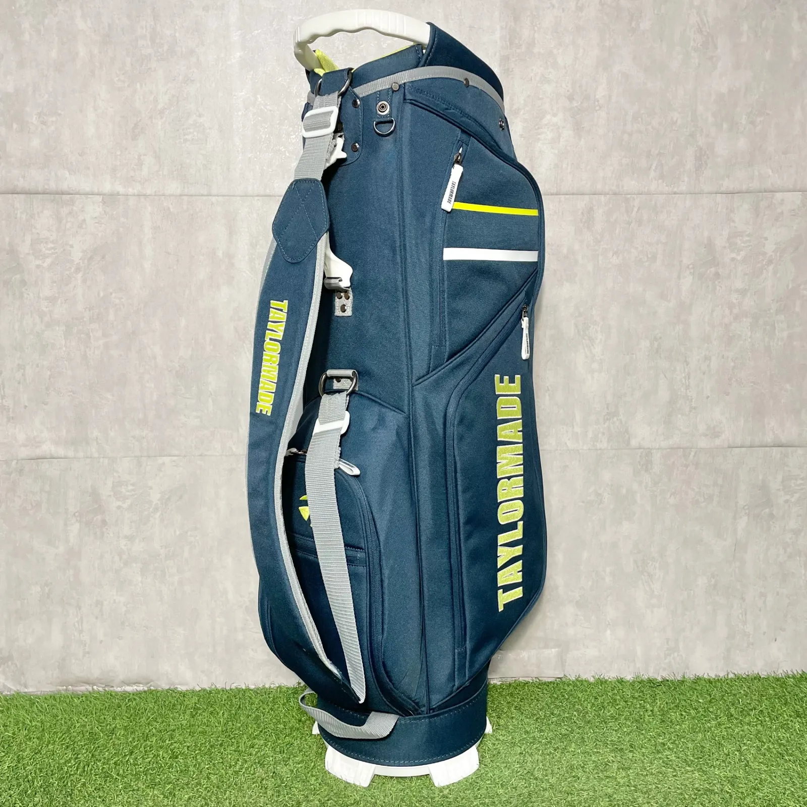 [美品] TaylorMade キャディバッグ ネイビー/イエロー 2024年モデル】TaylorMade テーラーメイド キャディバッグ ゴルフ