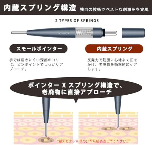 ◇フェイス ツボ押し棒 バネ式 美顔器 コリほぐし 筋膜リリース