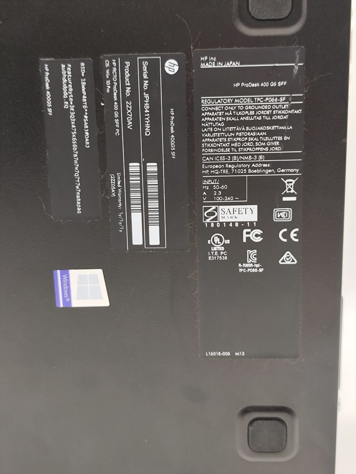 難]HP PRODESK 400 G5 i3-8100 8GB HDD500GB - メルカリ