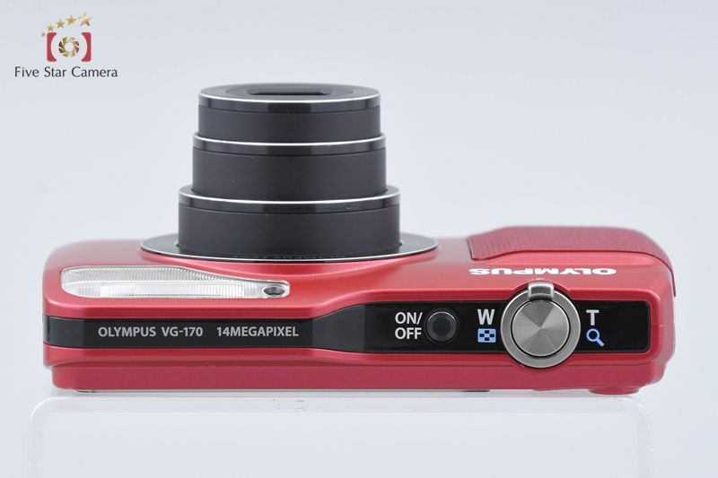 中古】OLYMPUS オリンパス VG-170 レッド コンパクトデジタルカメラ