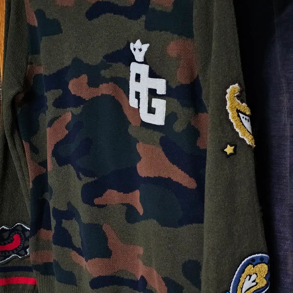 1)正規品 パーリーゲイツ ゴルフ ウェア カモフラージュ フラグ ニット