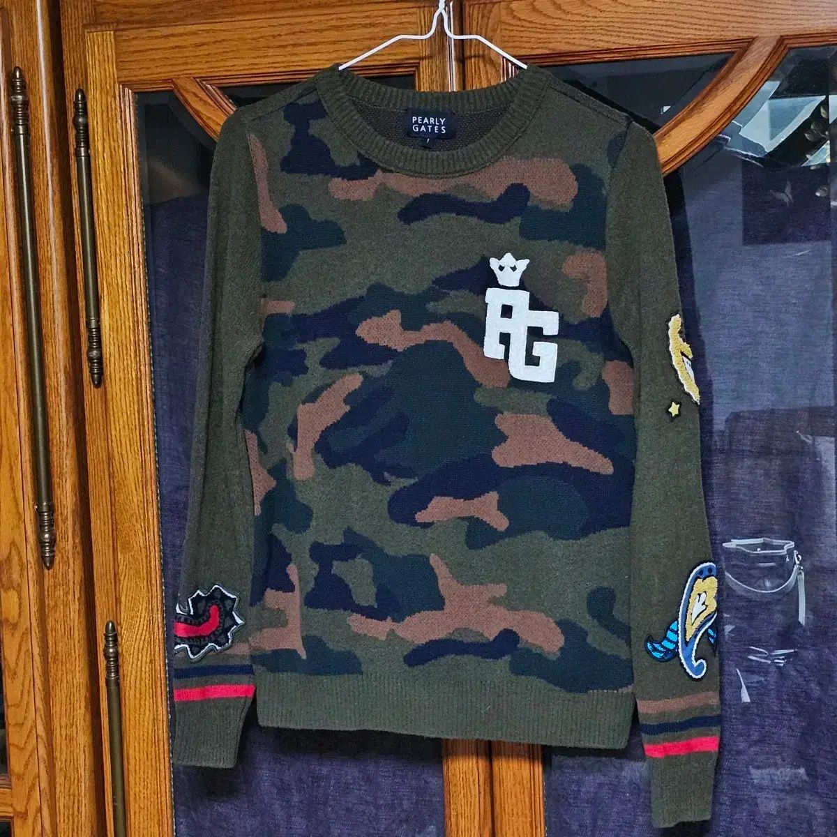 1)正規品 パーリーゲイツ ゴルフ ウェア カモフラージュ フラグ ニット