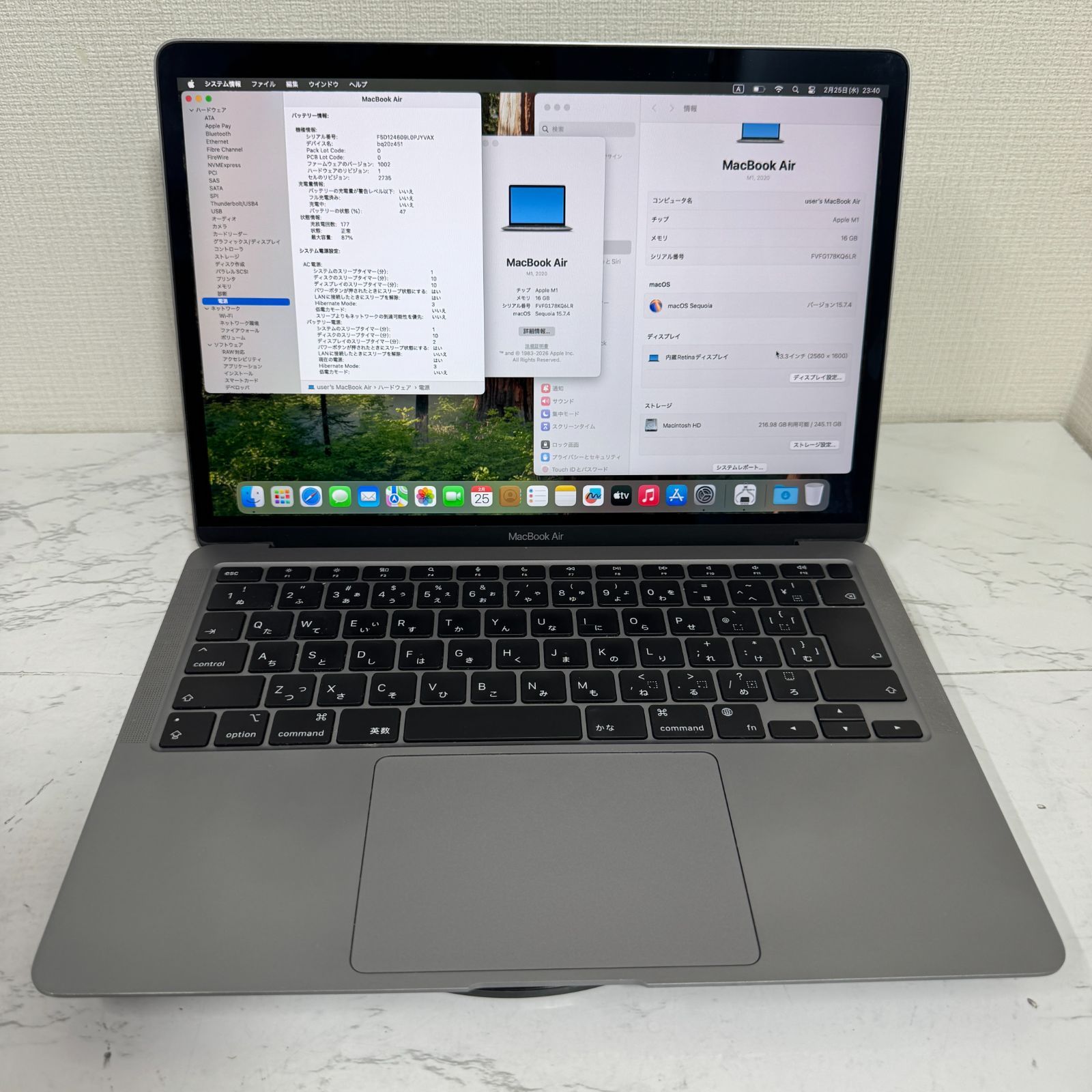 MacBook Air M1 16GB/256GB 2020 美品 - メルカリ