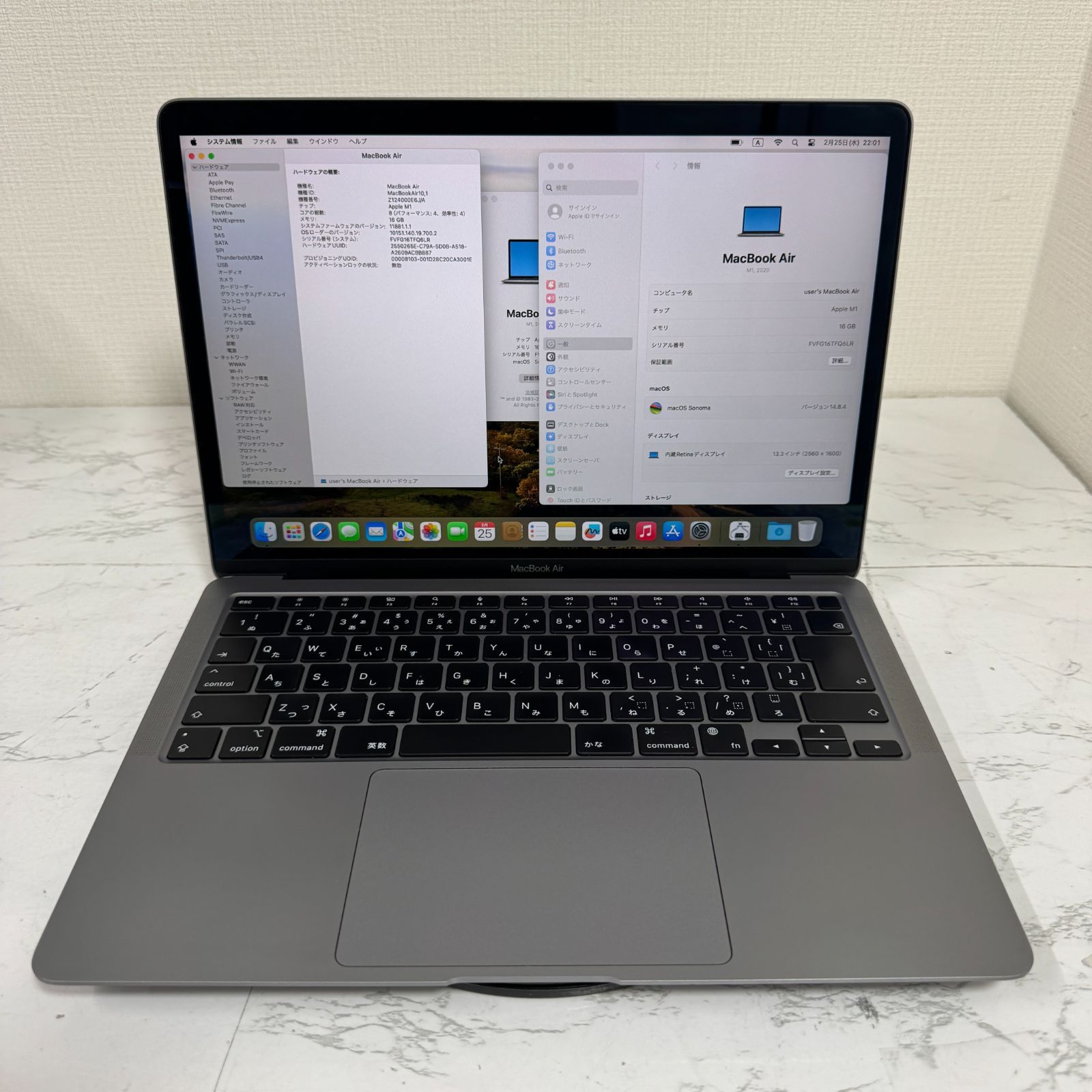 良品】【1週間保証】MacBook Air 13インチ / 2020 / Apple M1 / 16GB