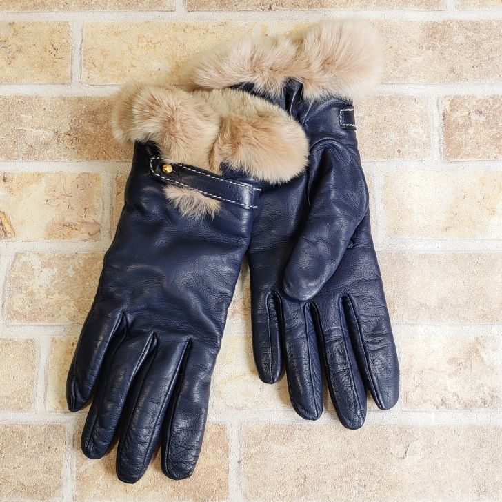 美品 セルモネータ グローブス レザー グローブ 手袋 6 1/2 ラビット