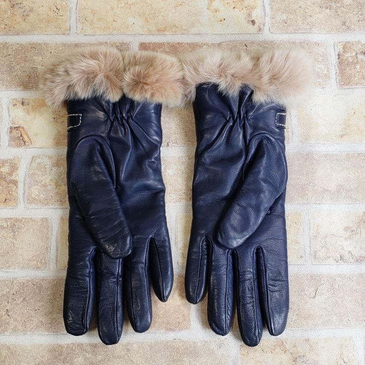 美品 セルモネータ グローブス レザー グローブ 手袋 6 1/2 ラビット