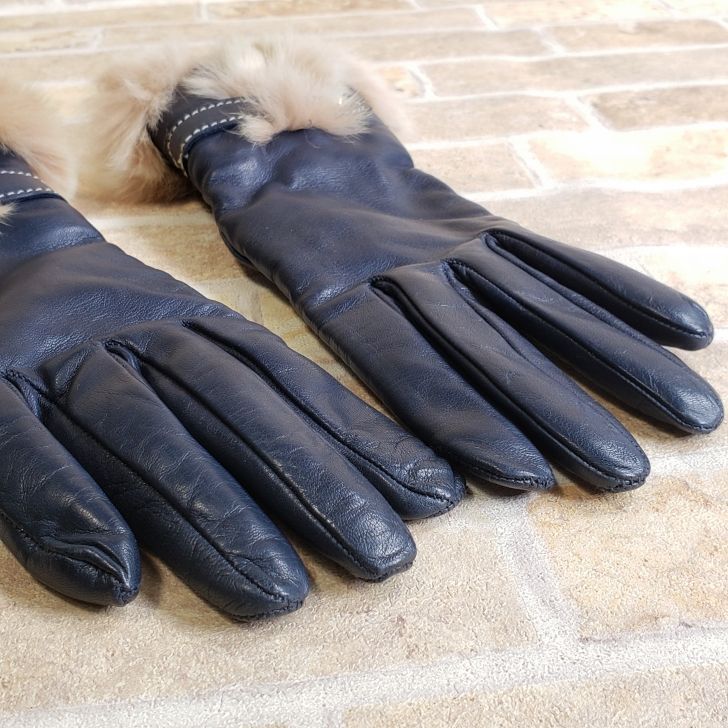 美品 セルモネータ グローブス レザー グローブ 手袋 6 1/2 ラビット