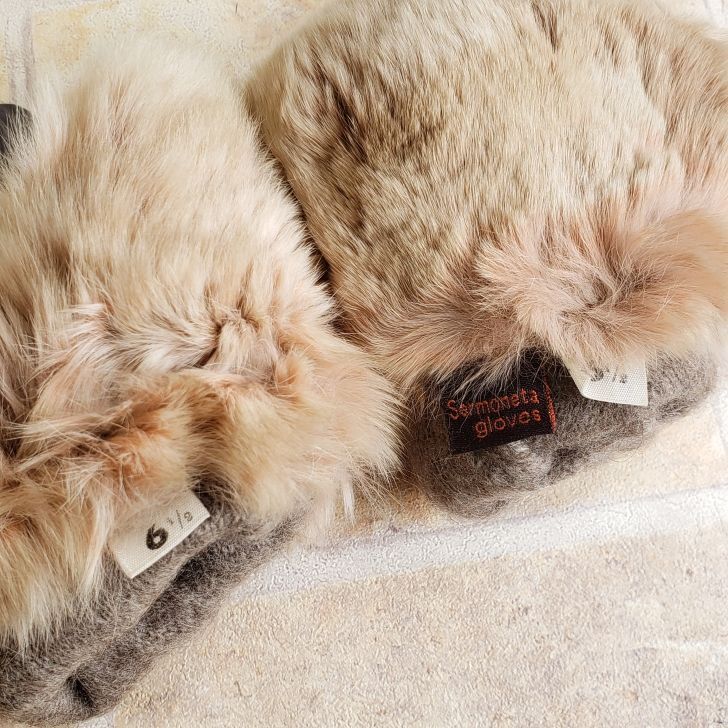 美品 セルモネータ グローブス レザー グローブ 手袋 6 1/2 ラビット