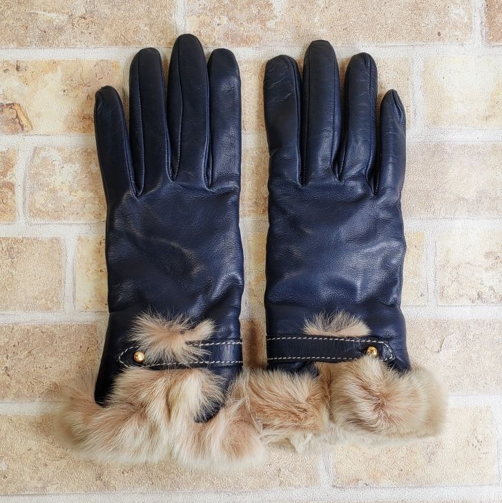 美品 セルモネータ グローブス レザー グローブ 手袋 6 1/2 ラビット