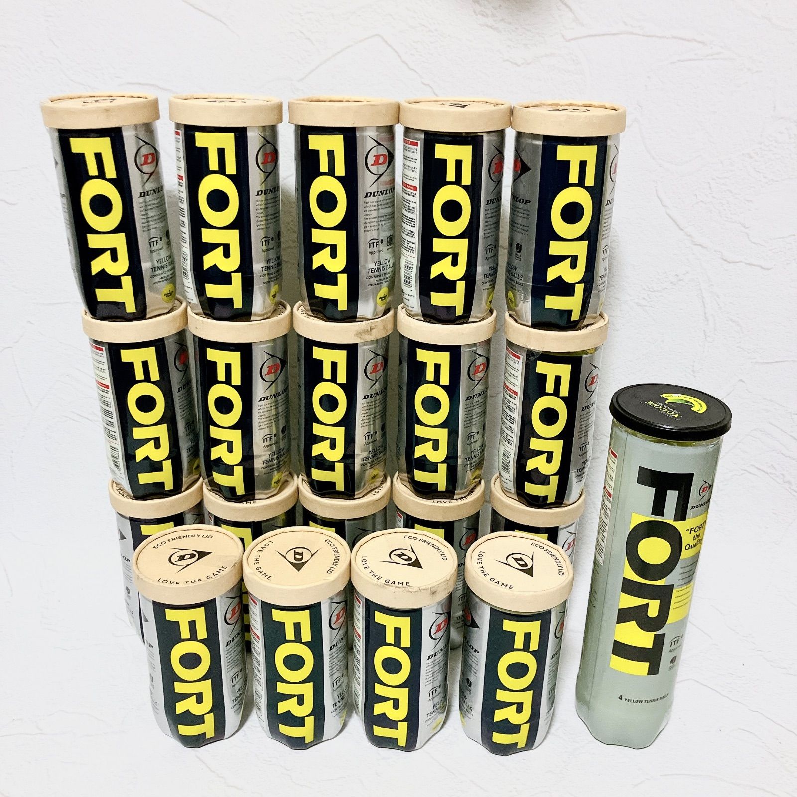 ダンロップ FORT テニスボール 42個セット 2個入×19＋4個入×1 ナンバー