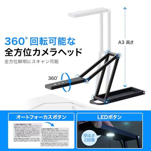 Netum 公式直営店 ドキュメントスキャナー A3対応 スキャナー 小型