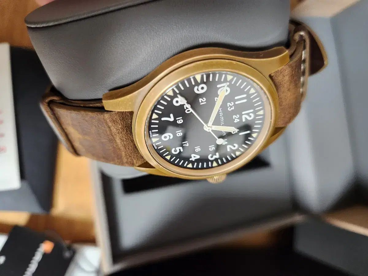  HAMILTON ハミルトン カーキフィールド メカニカル BRONN 韓国通販 ビッグシルエット 自動巻き時計 腕時計(アナログ)