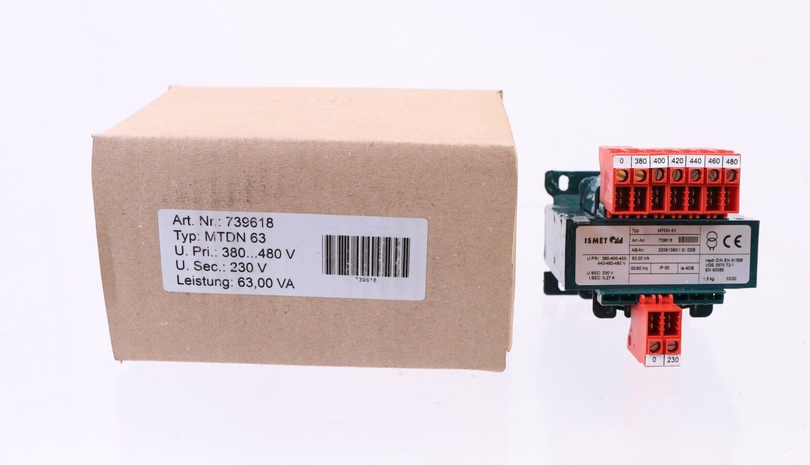 【1年保証】 ISMET MTDN63 739618 63VA 208-220-240V / 230V