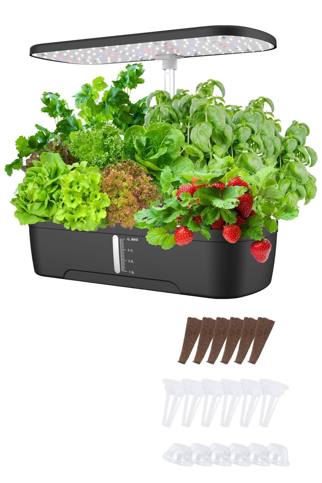 MRG] 水耕栽培キット 12株同時栽培 LED植物育成ライト・自動水循環