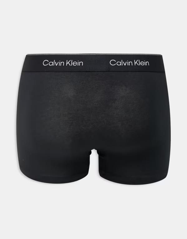 Calvin Klein アンダーウェア NB2380 カルバンクライン ボクサー トランクス メンズ 3枚セット ローライズ ボクサーパンツ  コットンストレッチ 下着 ブランド シンプル 無地 かっこいい 男性 プレゼント ギフト 誕生日 お祝い CK グレー&frasl;ブルー&frasl;アイボリー S M L カルバンクライン メンズ アンダーウェア トランクス コットン Calvin Klein Icon Cotton Stretch 5 pack boxer briefs Black ブラック