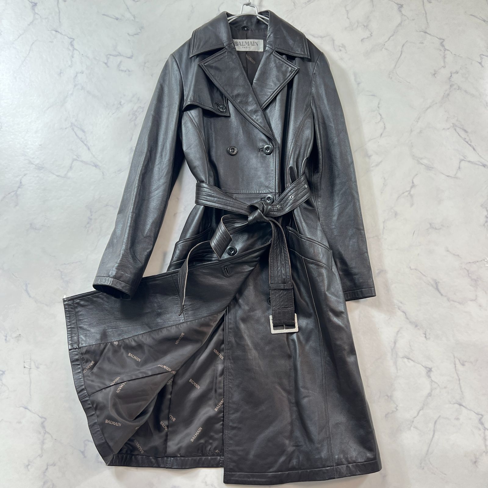 バルマン コート レディース 黒 レザー BALMAIN バルマン コート レディース 黒 レザー BALMAIN