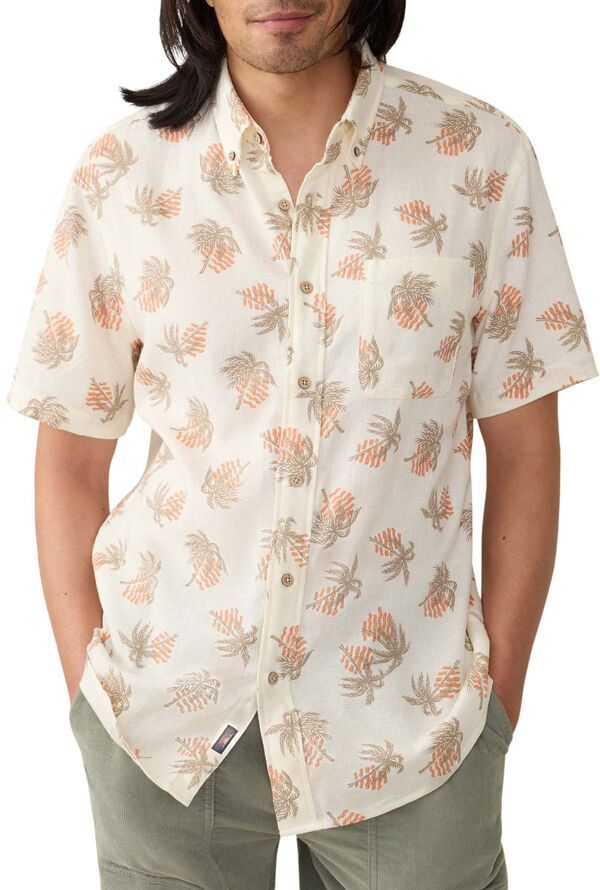 ファレティ メンズ トップス シャツ Faherty Mens Breeze Short Sleeve Shirt Sunlit PalmWaves