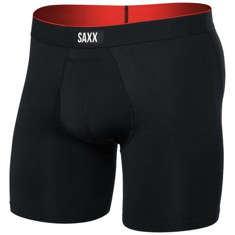サックス メンズ ボトムス カジュアルパンツ メッシュ Saxx MultiSport Mesh Boxer Brief Mens Black ブラック