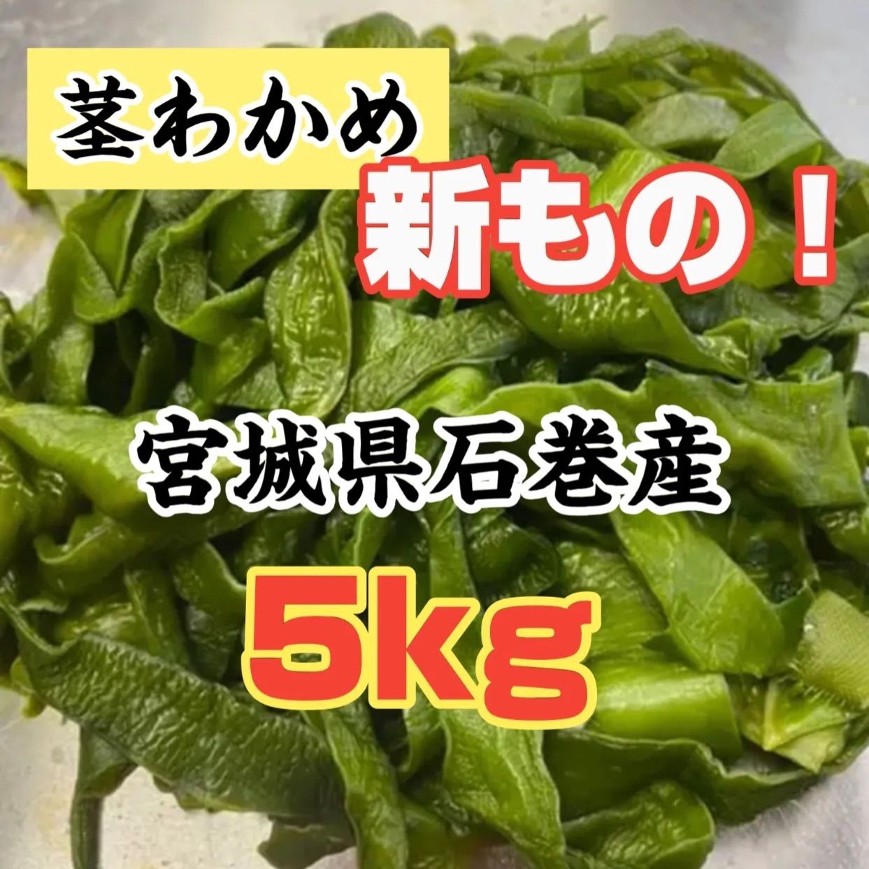宮城県石巻産 茎わかめ 新もの 塩蔵 5kg - メルカリ