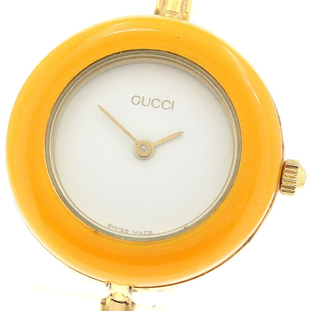 グッチ GUCCI 11/12.2 チェンジベゼル クォーツ レディース 内箱付き_