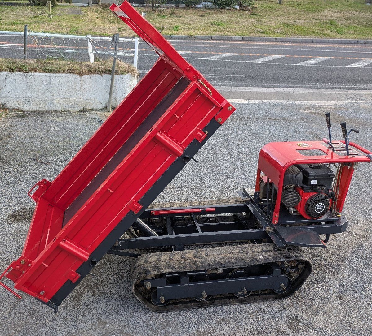 築水キャニコム 油圧ダンプ式 ガソリンエンジンクローラー運搬車BFC501