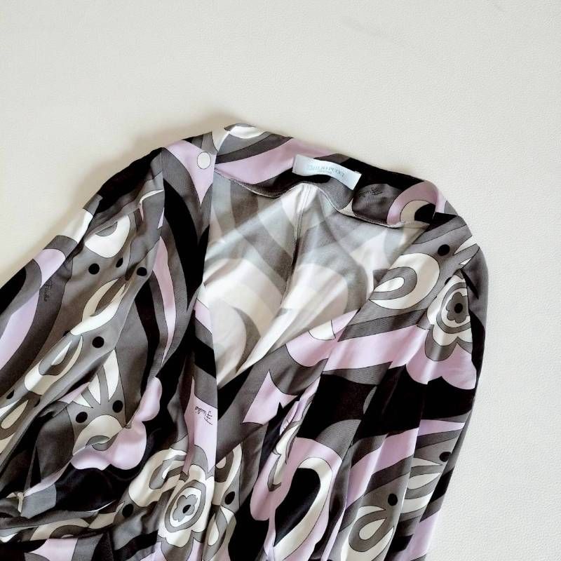 EMILIO PUCCI エミリオプッチ カシュクールワンピース 総柄 プッチ柄