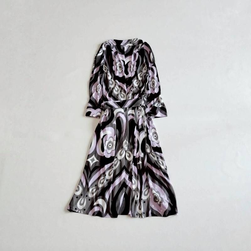 EMILIO PUCCI エミリオプッチ カシュクールワンピース 総柄 プッチ柄