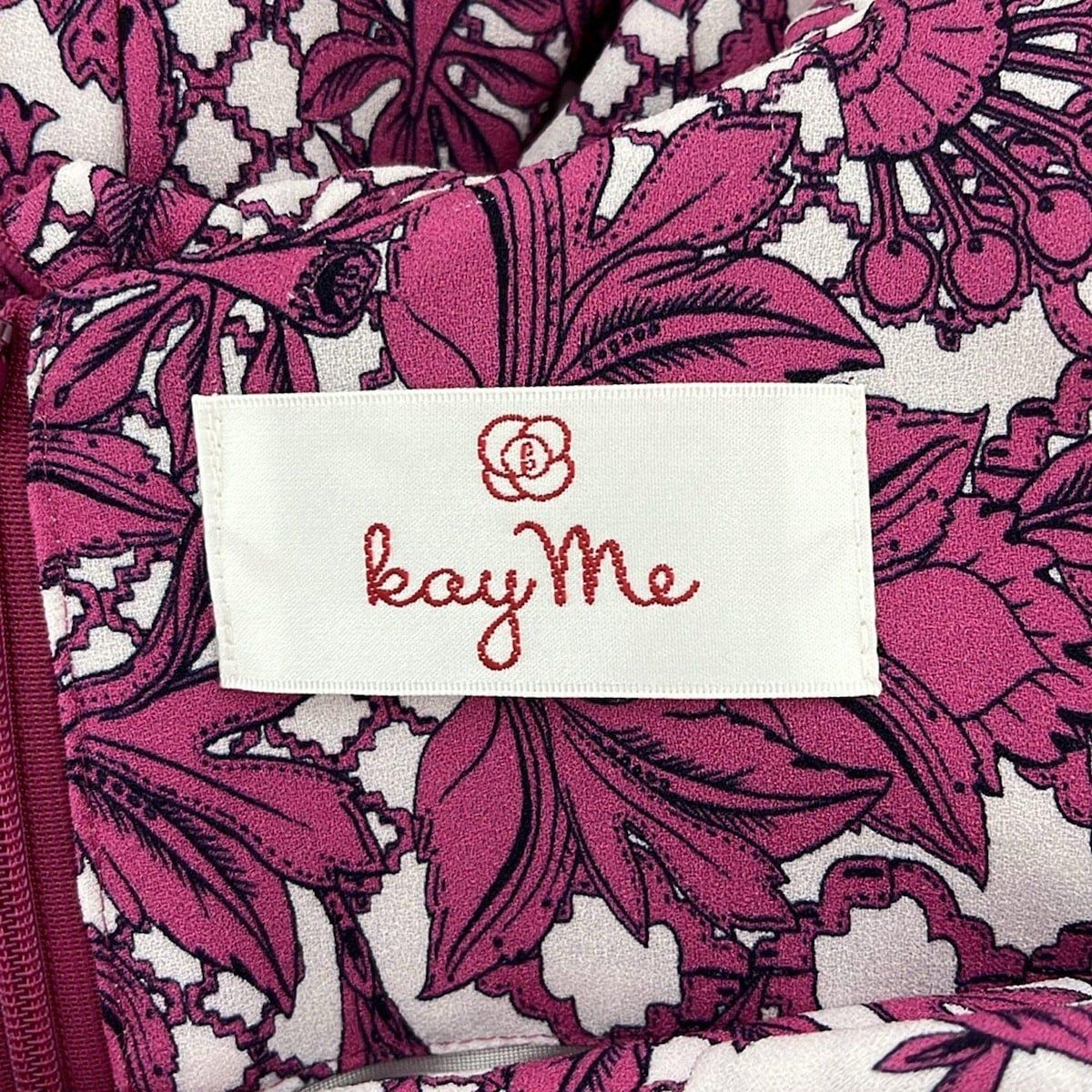 kayme(ケイミー) ワンピース サイズ7 S レディース - ピンク×白 V