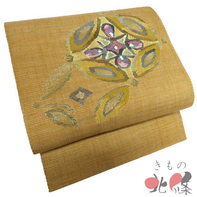 特選 帯屋捨松 名古屋帯 なごや帯 未使用 正絹 紬地 カジュアル 仕立て