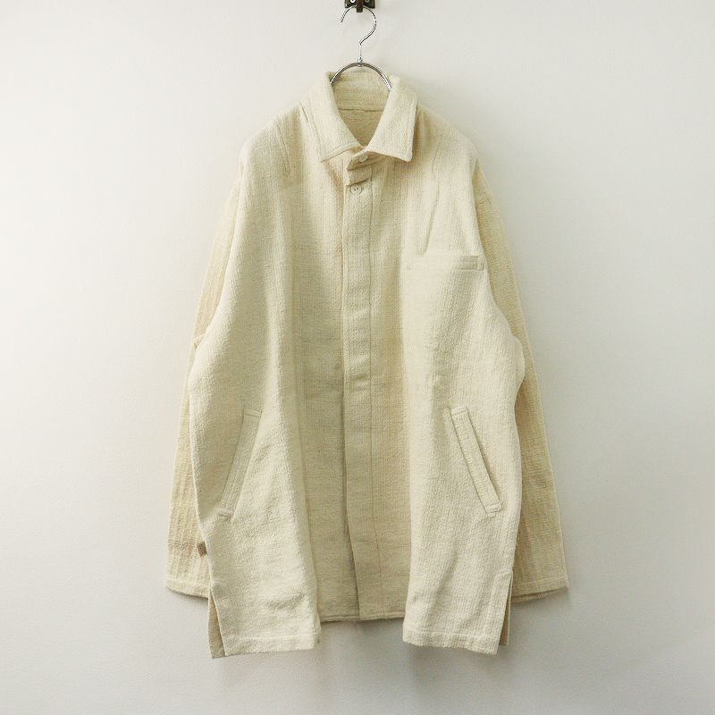 うさと USAATO 手織り 比翼ジャケット /キナリ 羽織り コート メンズ