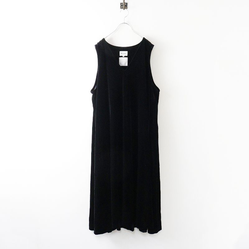 美品 フーフー foufou THE DRESS #16 no-sleeve velour one piece