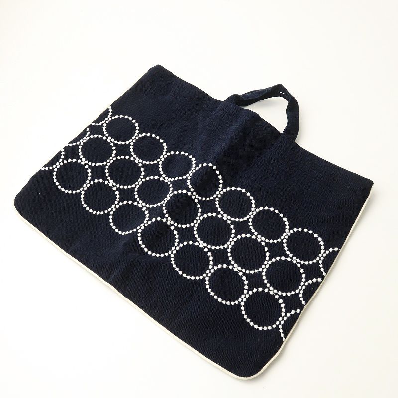 ミナペルホネン mina perhonen レッスンバッグ tambourine ｜ネイビー