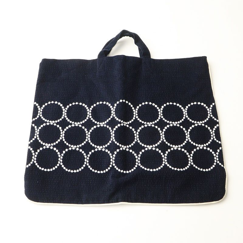 ミナペルホネン mina perhonen レッスンバッグ tambourine ｜ネイビー