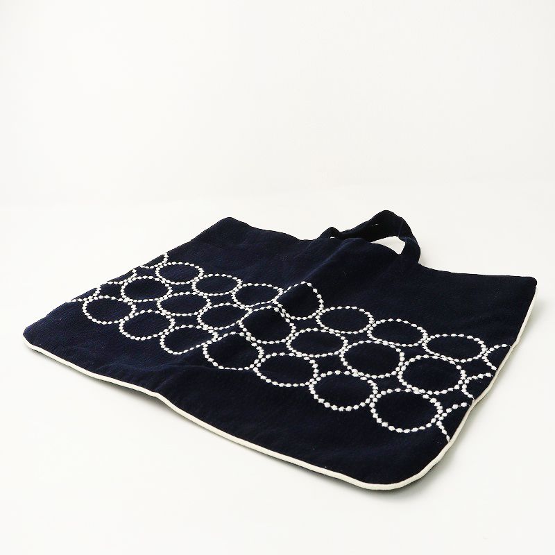 ミナペルホネン mina perhonen レッスンバッグ tambourine ｜ネイビー