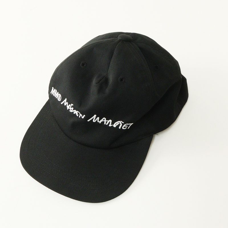 良品 メゾンマルジェラ エムエムシックス MM6 ロゴ刺繍 ベースボール