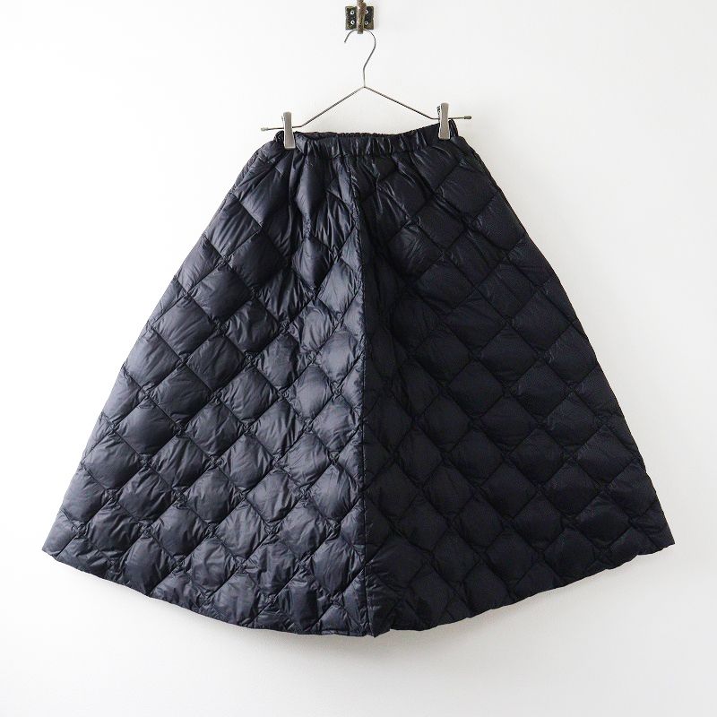 タイオン TAION ナイロンダウンスカート M＼ブラック フレア ゴム