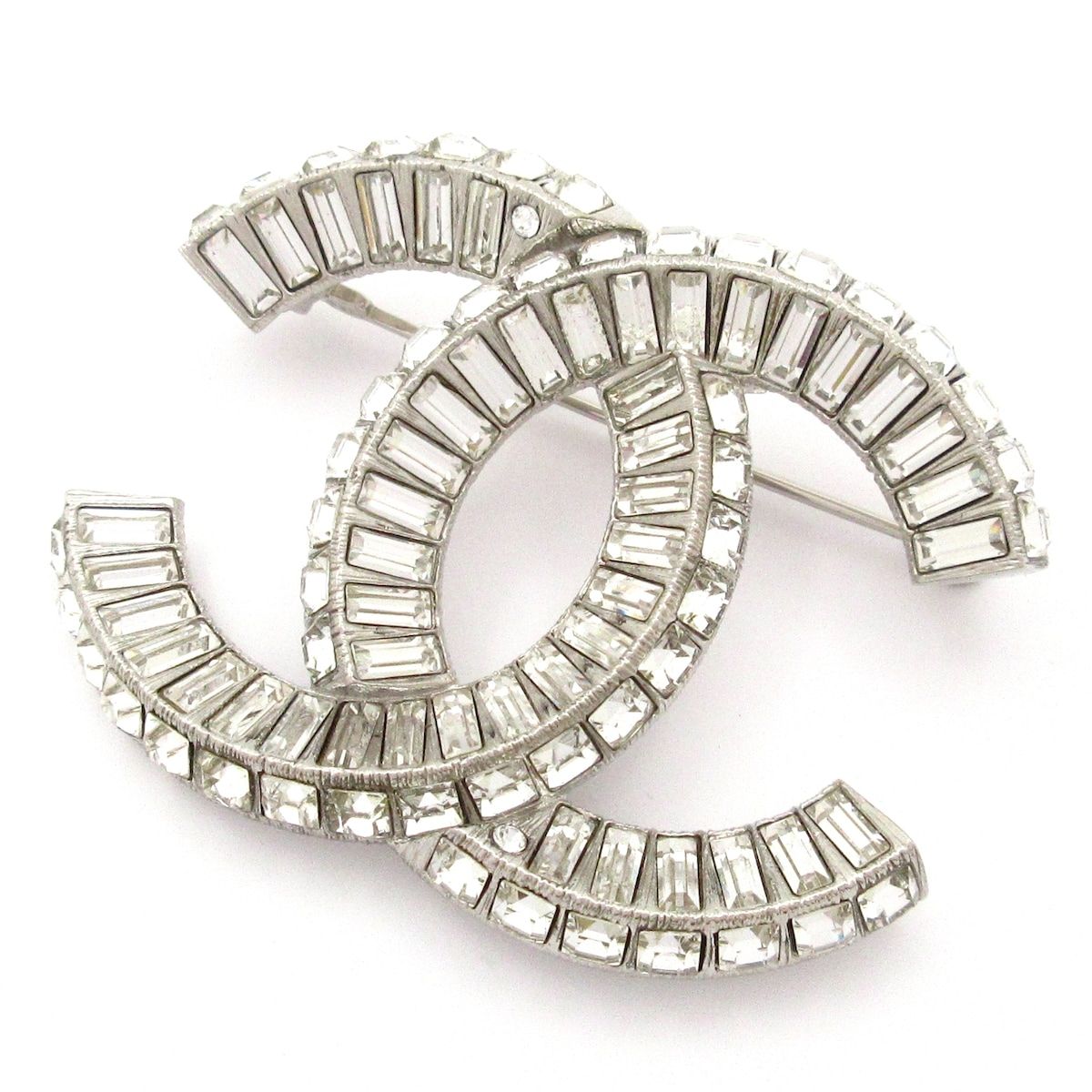 CHANEL(シャネル) ブローチ美品 ココマーク シルバー×クリア - メルカリ