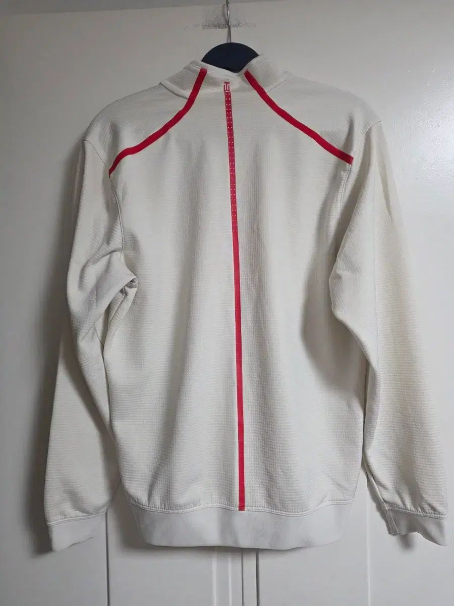 ナイキ 白 ドライフィット ハーフジップアップ 長袖Tシャツ