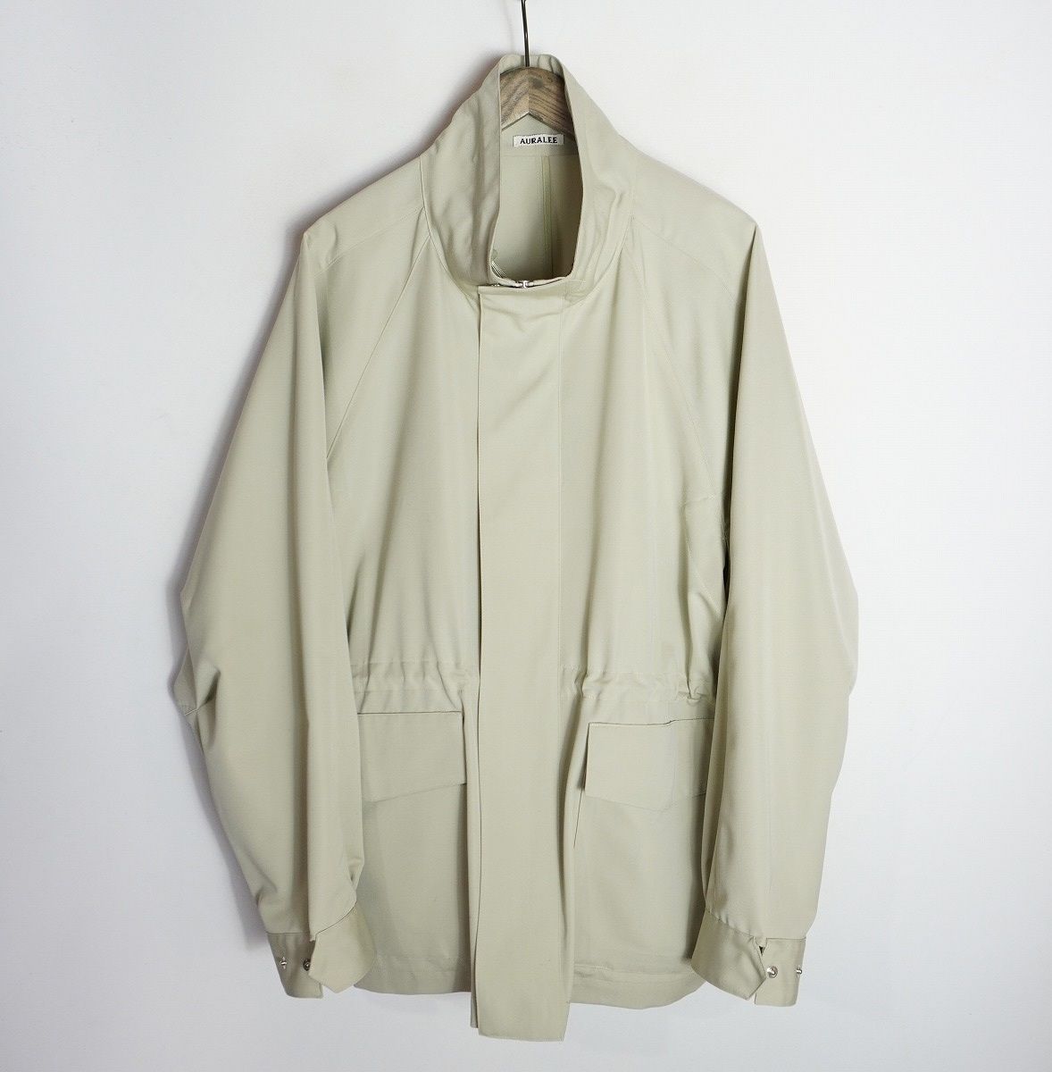 美品 25SS AURALEE オーラリー WOOL MAX CANVAS HIGH NECK ZIP BLOUSON