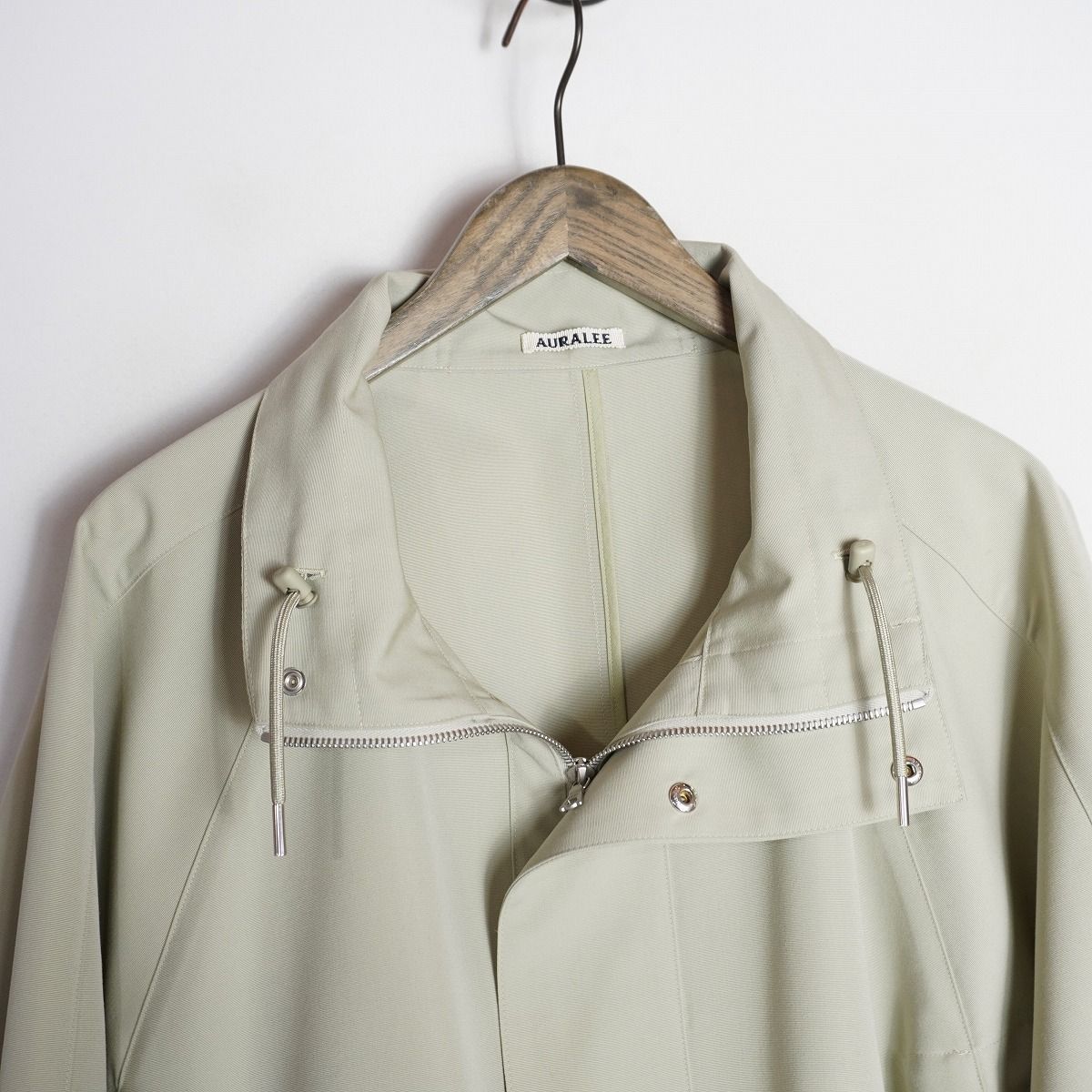 美品 25SS AURALEE オーラリー WOOL MAX CANVAS HIGH NECK ZIP BLOUSON